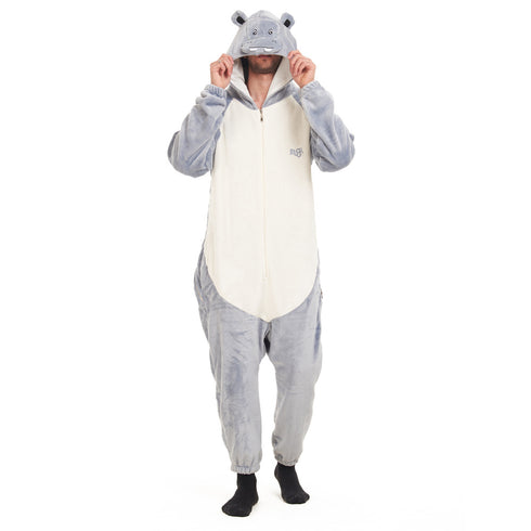 Snuggs Blanket Animal Onesie Hippo